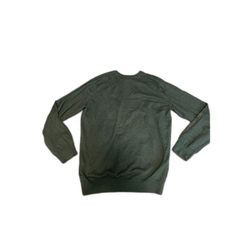 L. L. Bean Green Men's Cotton/Cashmere V-Neck Sweater Size Tall Large